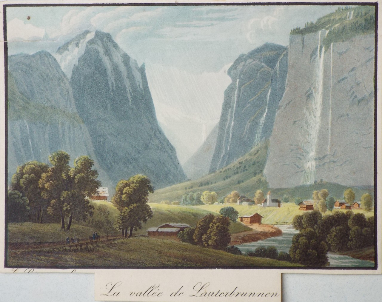 Aquatint - La vallee de Lauterbrunnen