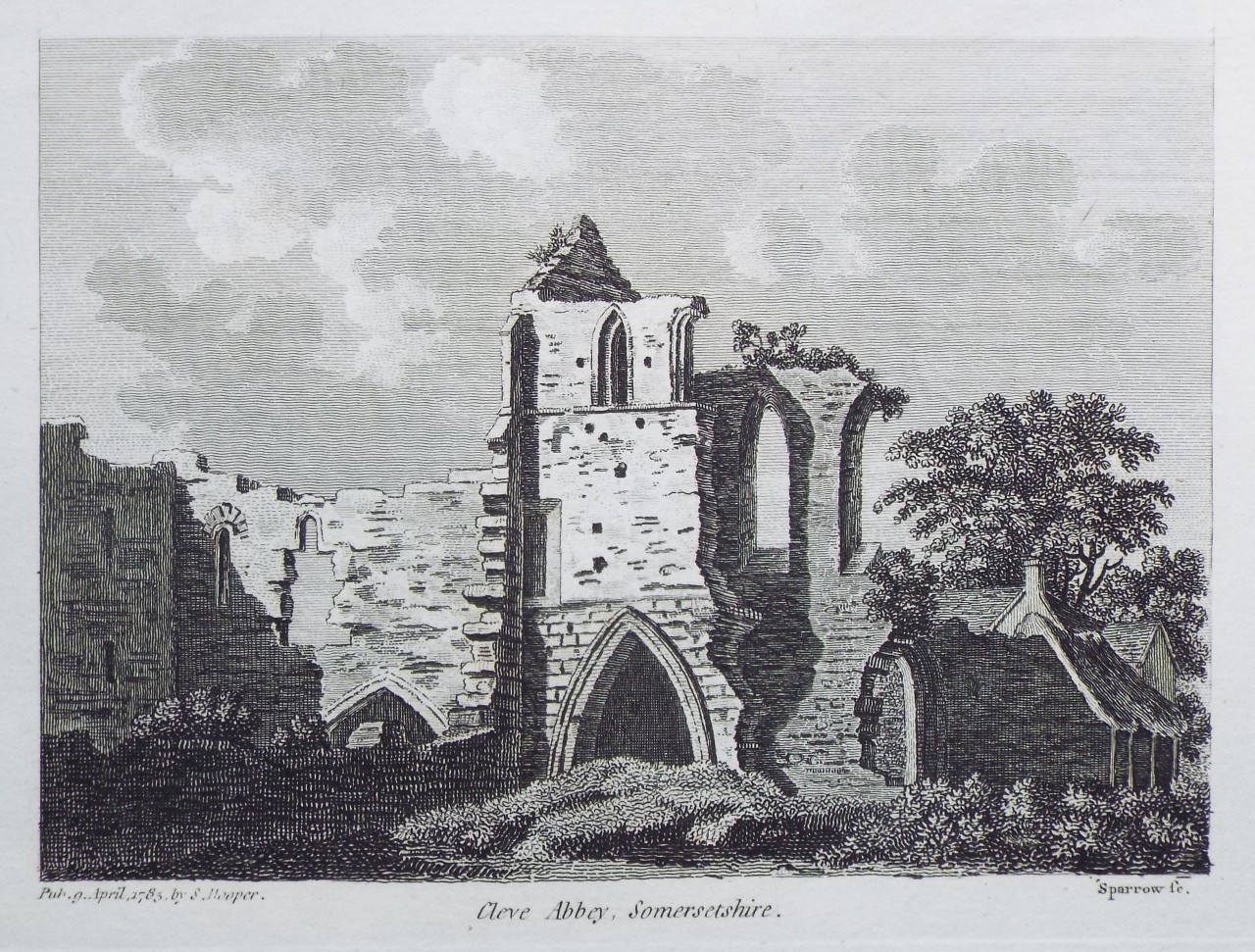 Print - Cleve Abbey, Somersetshire. - 