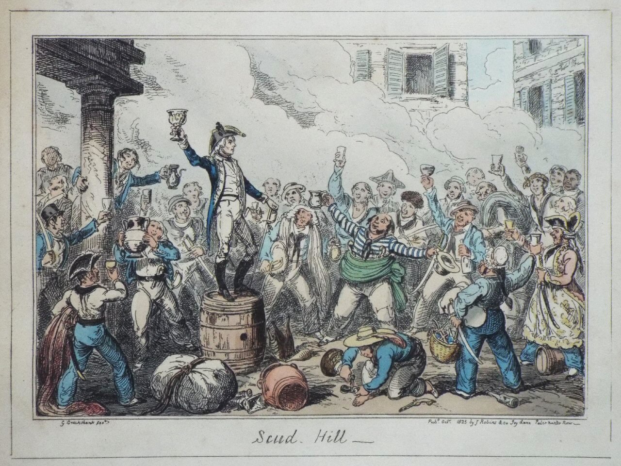 Etching - Scud Hill - Cruikshank