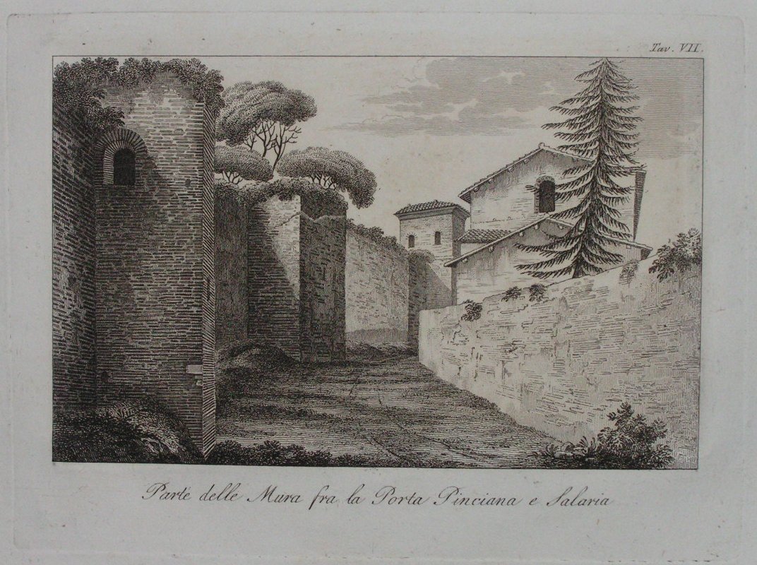 Print - Parte della Mura fra la Porta Pinciana e Salaria