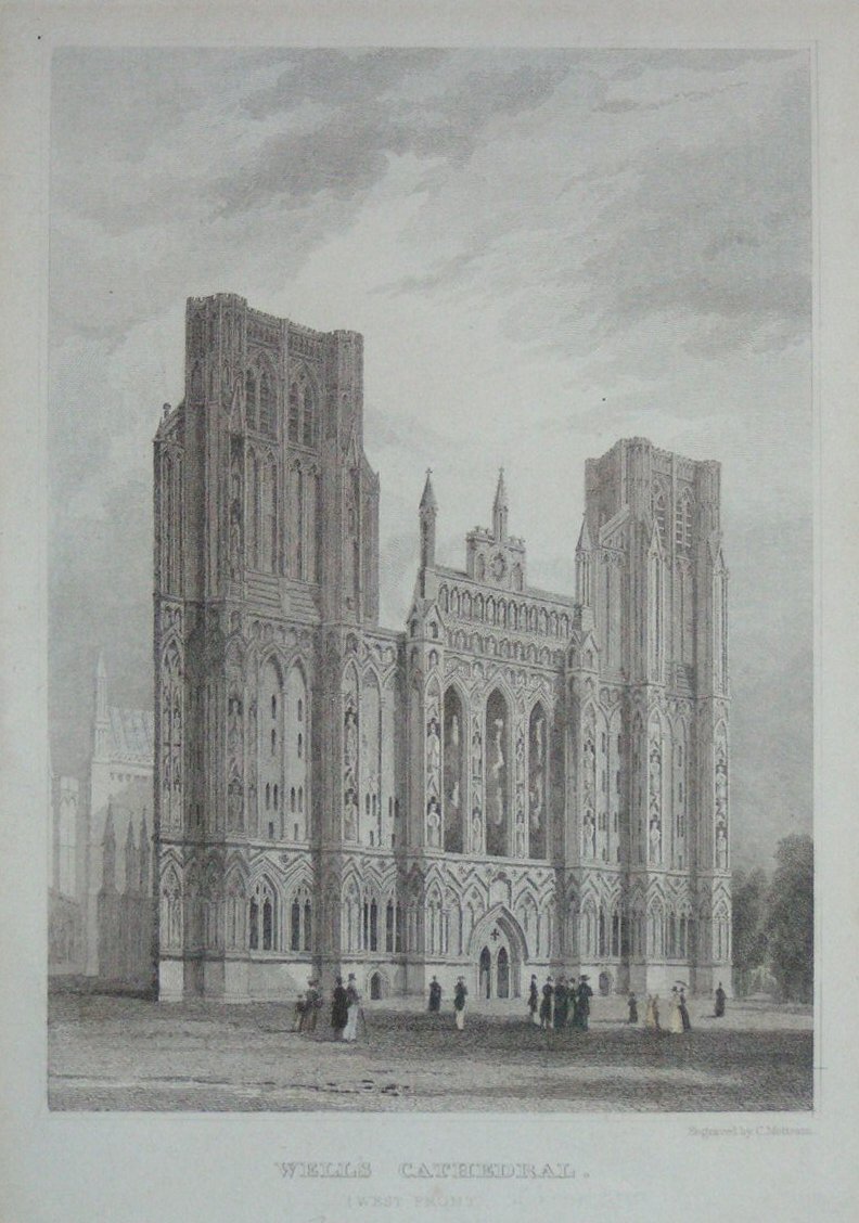Print - Wells Cathedral (West Front) - Mottram