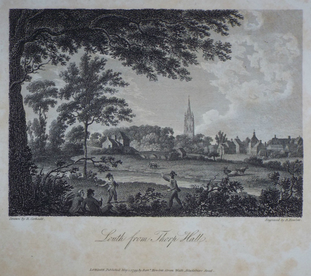 Print - Louth from Thorp Hall. - Howlett
