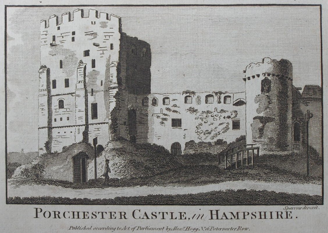 Print - Portchester Castle, in Hampshire - 