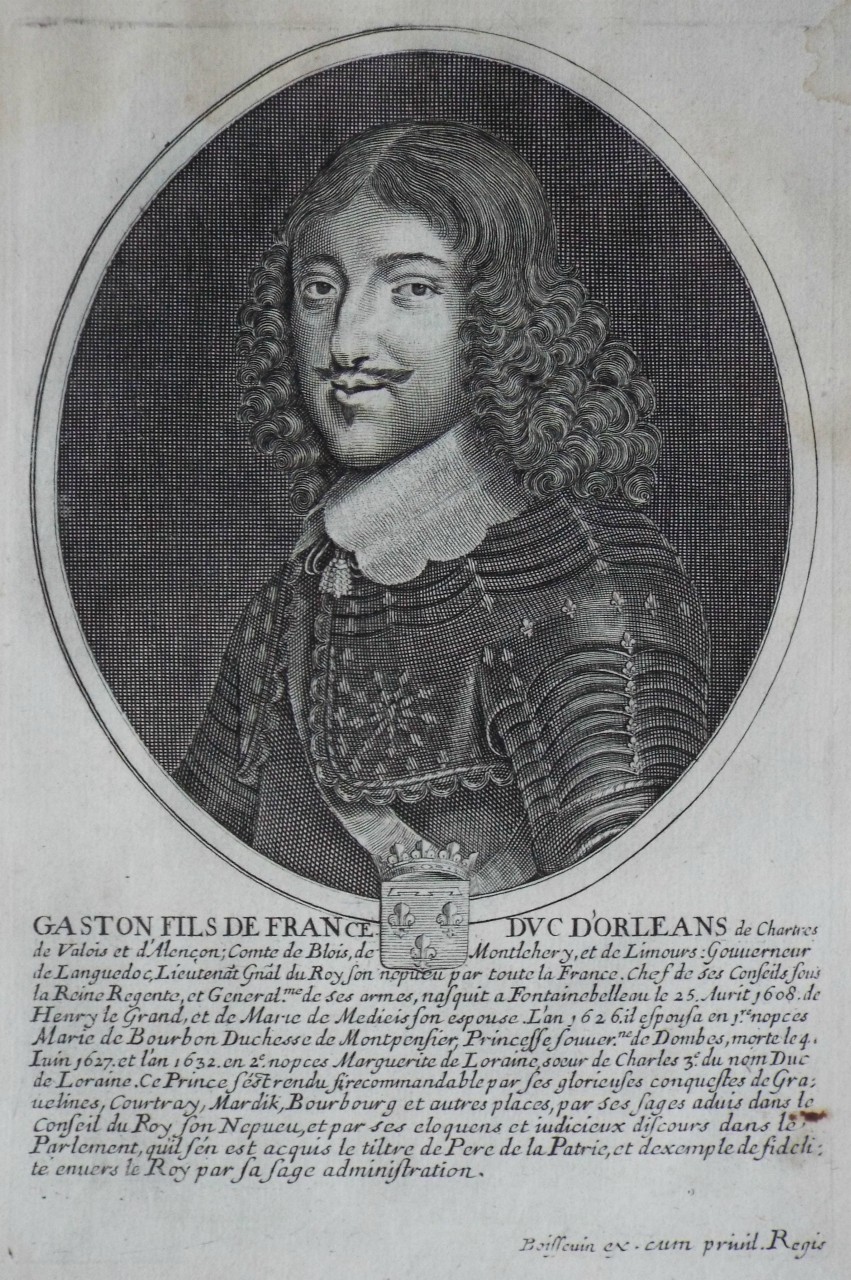 Print - Gaston Fils de France Duc D'Orleans