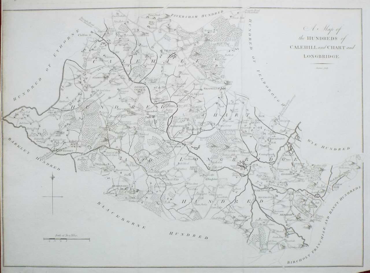 Map of Calehill and Chart and Longbridge