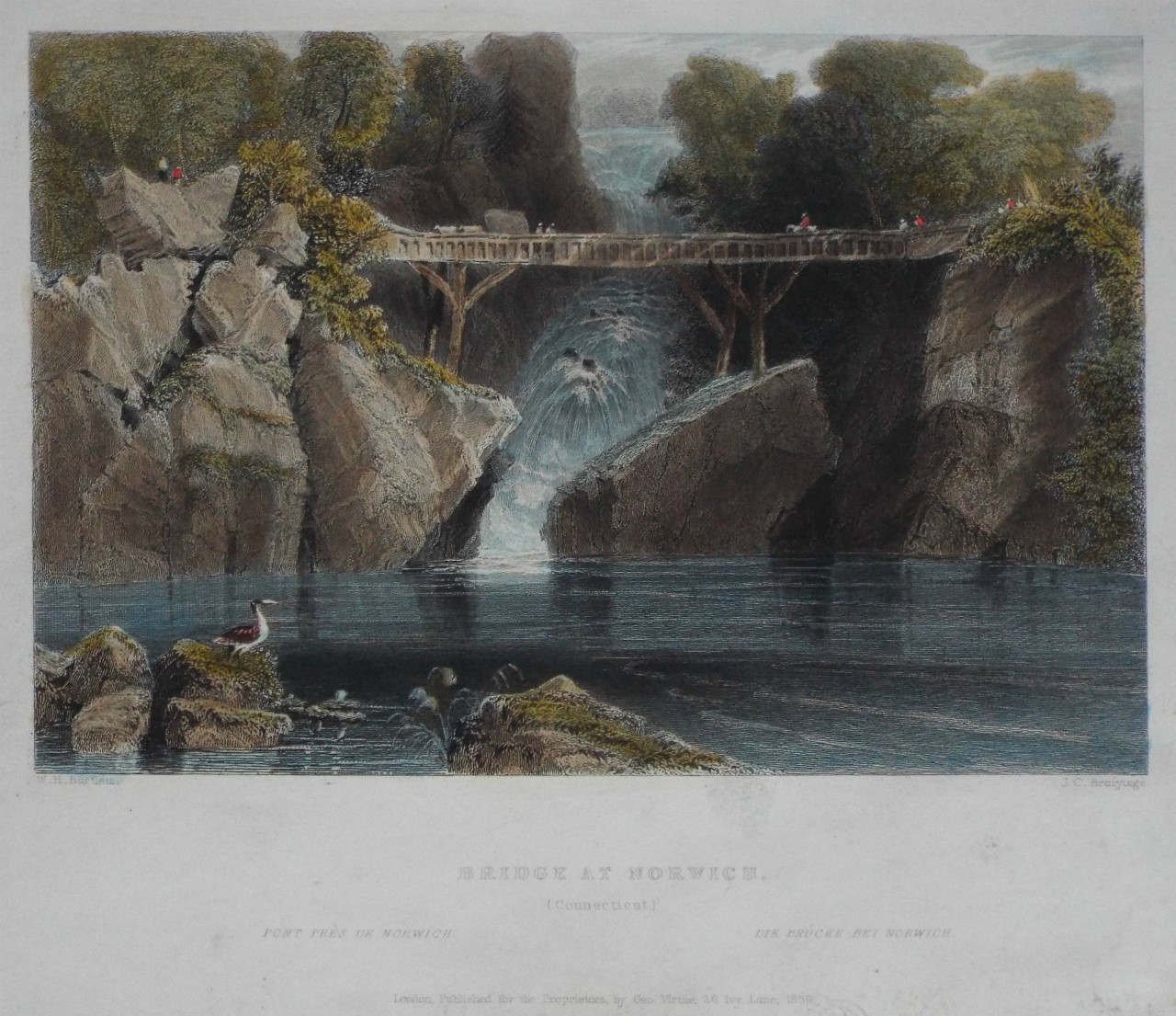 Print - Bridge at Norwich. (Connecticut) - Armytage