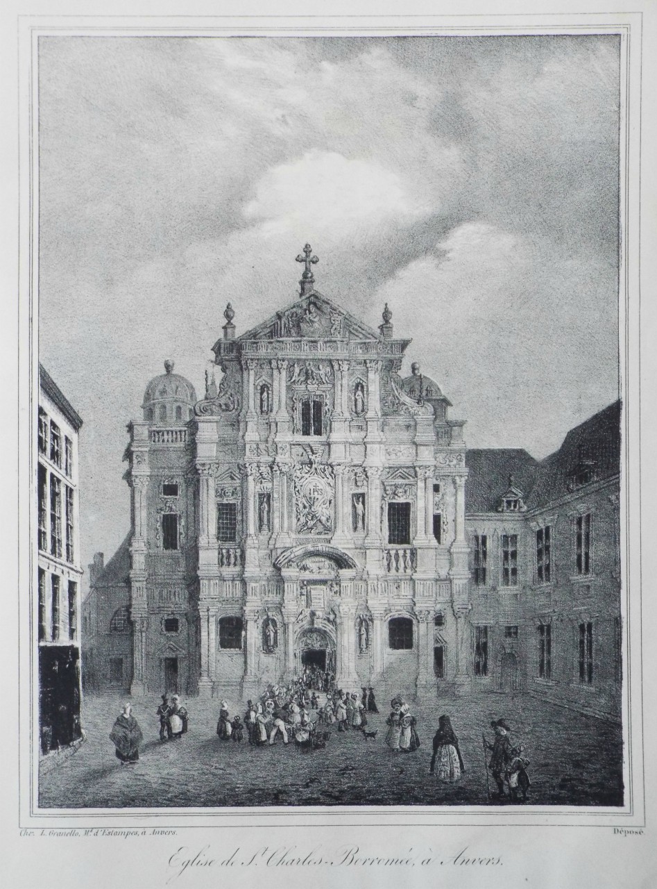 Lithograph - Eglise de St. Charles Borromee a Anvers.