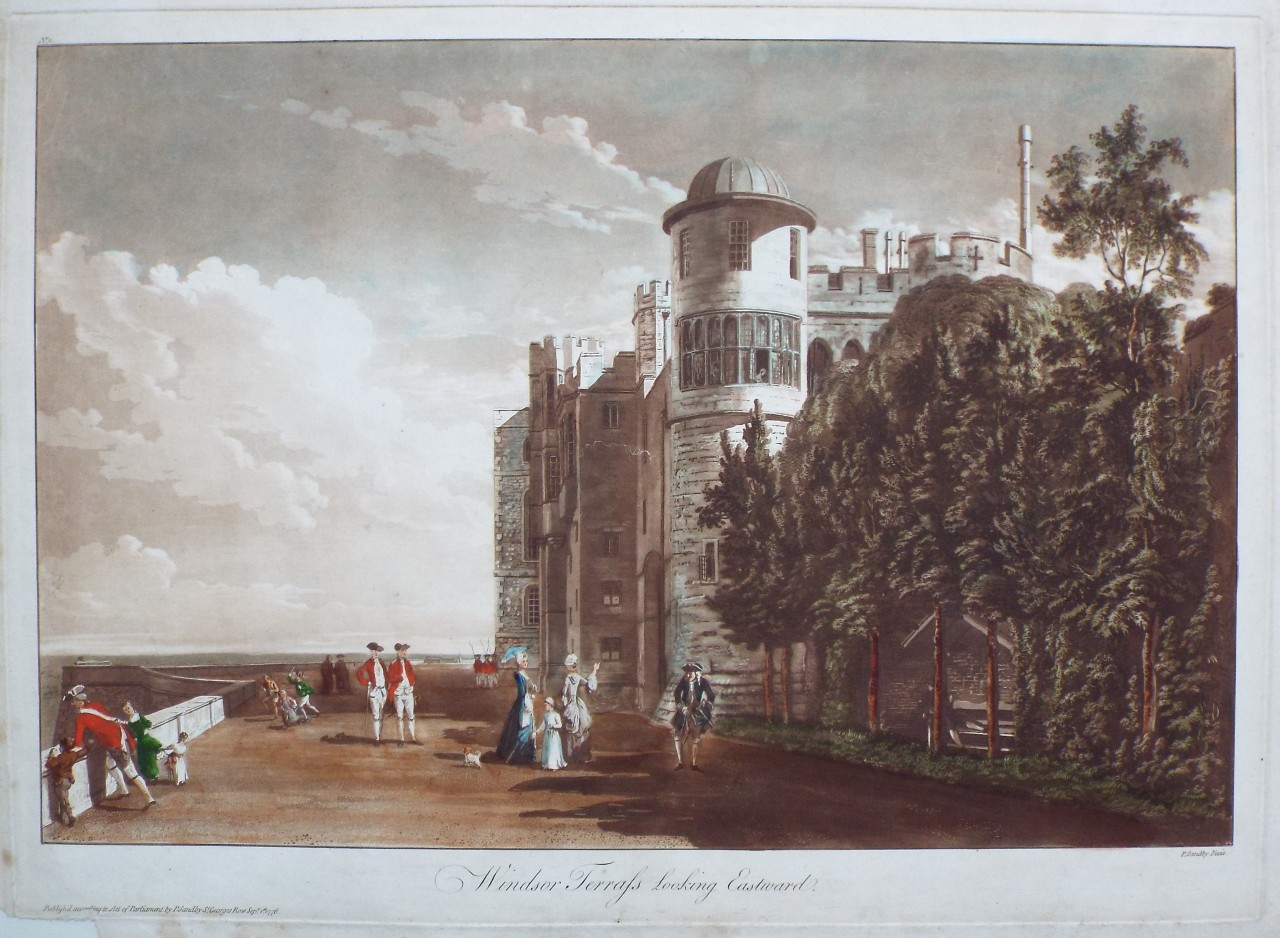 Aquatint - Windsor Terrass looking Eastward. - Sandby