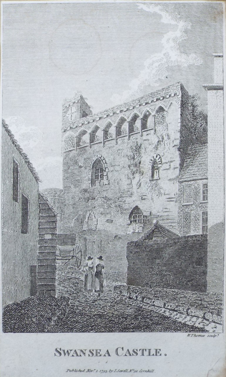 Print - Swansea Castle. - Thomas
