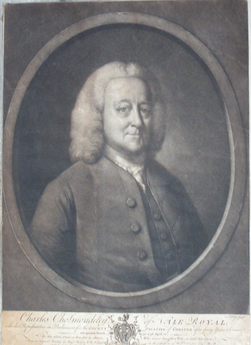 Mezzotint - Charles Cholmondeley of Vale Royal - Frye