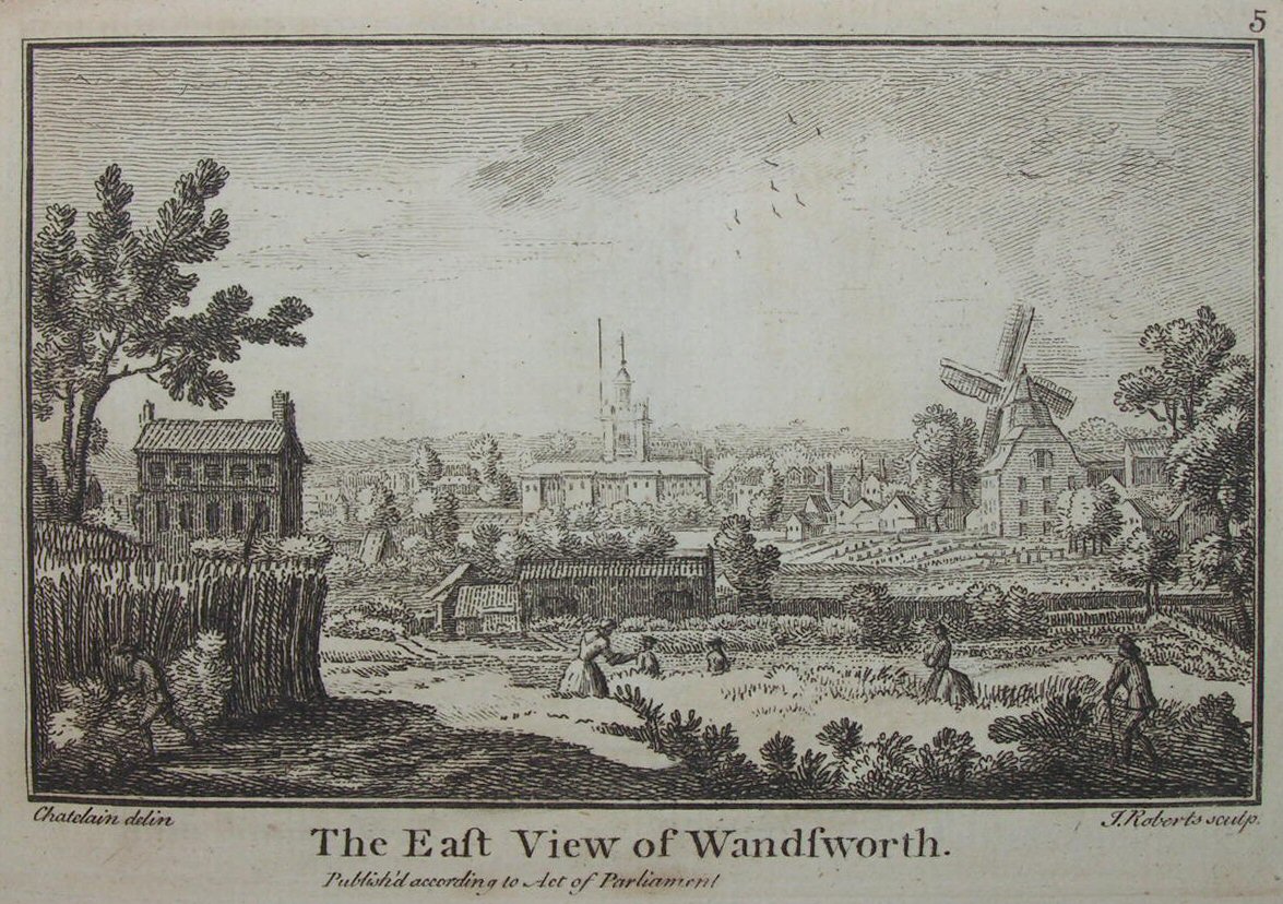 Print - The East View of Wandsworth - Roberts