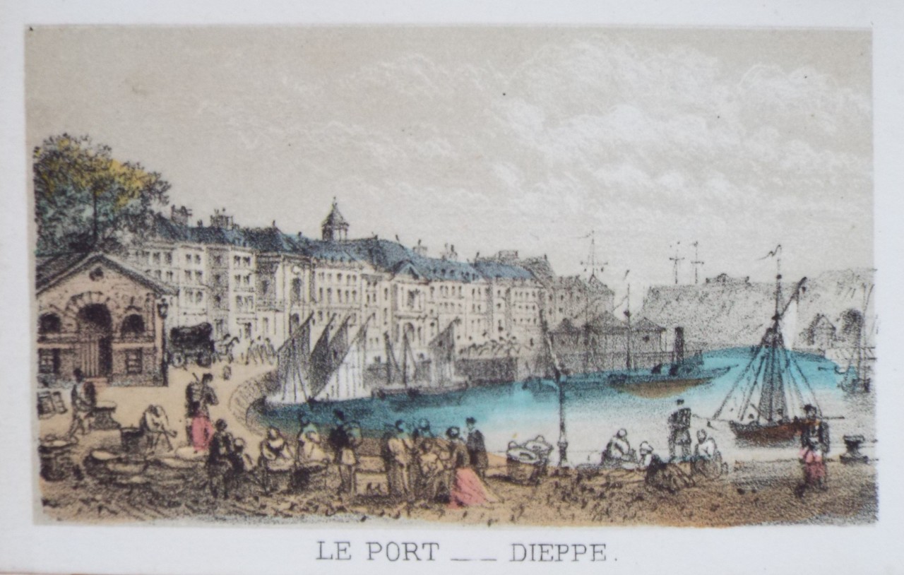 Lithograph - Le Port - Dieppe.