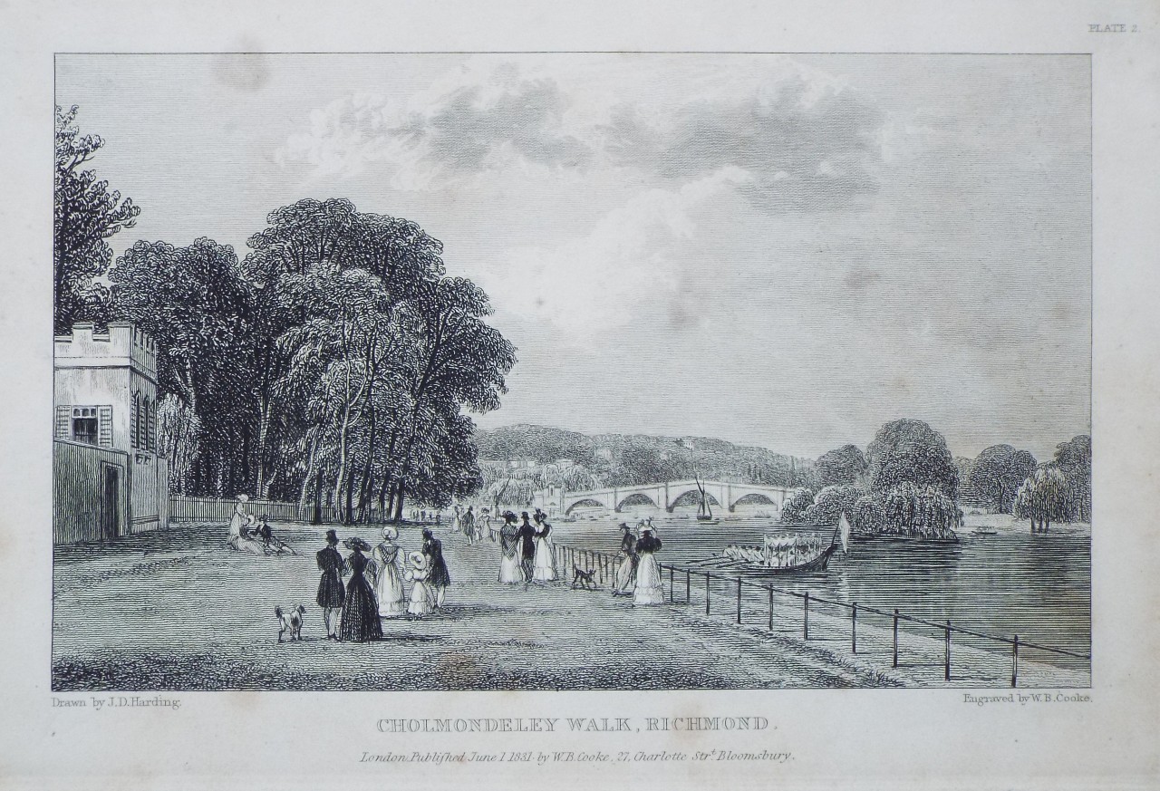 Print - Cholmondeley Walk, Richmond. - Cooke