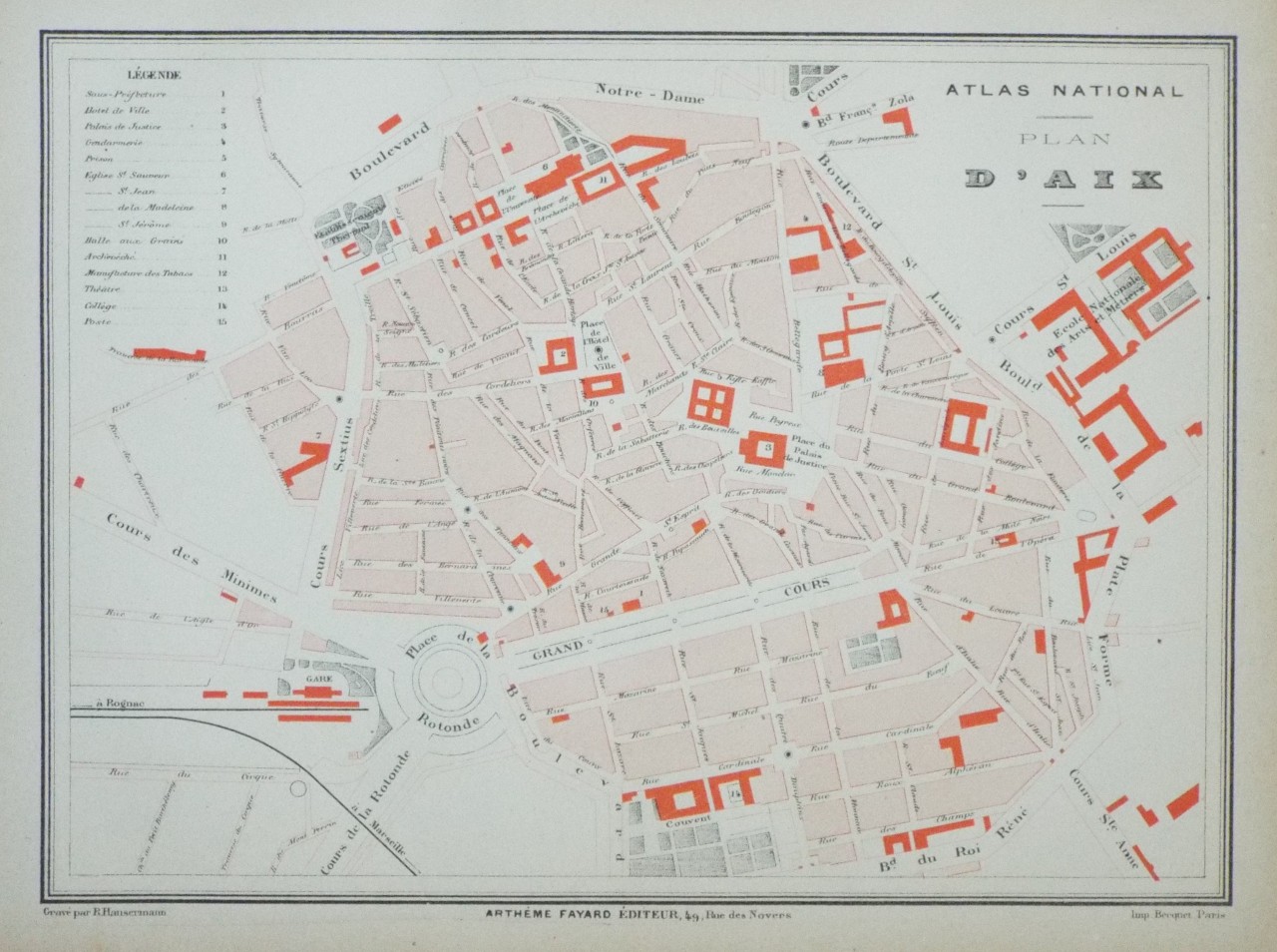 Map of Aix-en-Provence - Aix-en-Provence