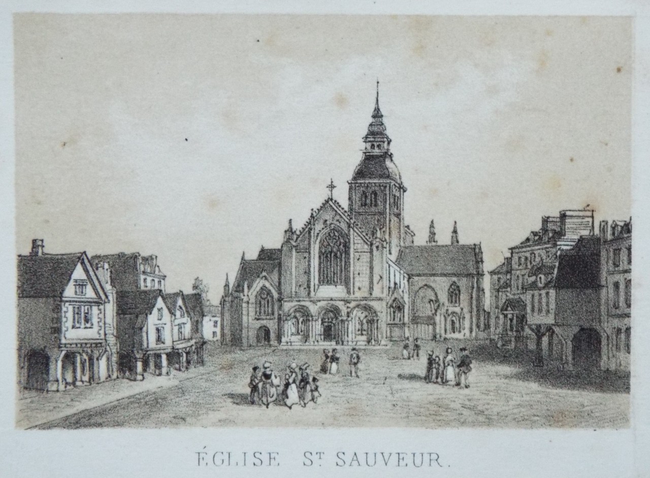 Lithograph - Eglise St. Sauveur.