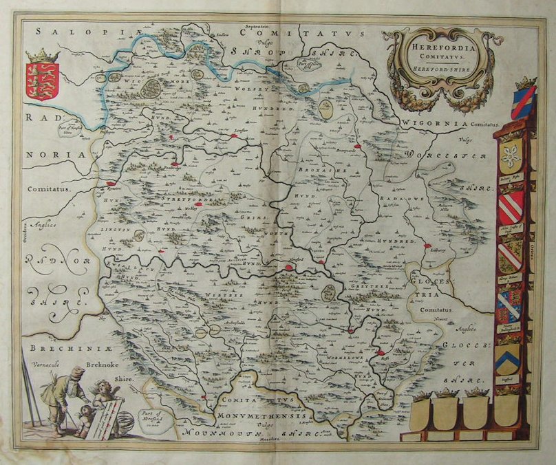 Map of Herefordshire - Blaeu