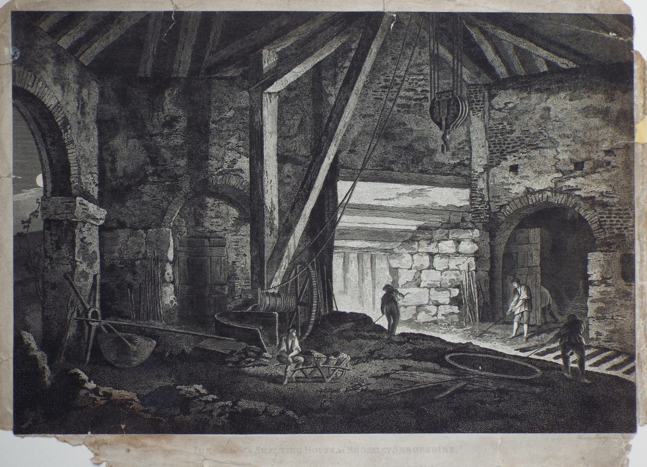 Print - The inside of a Smelting House, at Broseley Shropshire. - Lowry