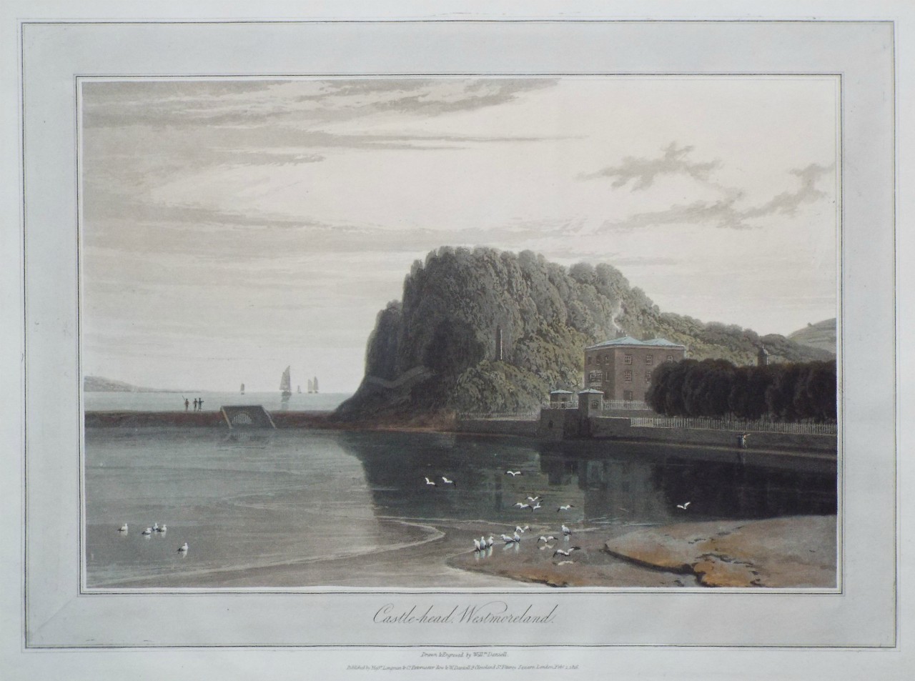 Aquatint - Castle-head, Westmoreland - Daniell