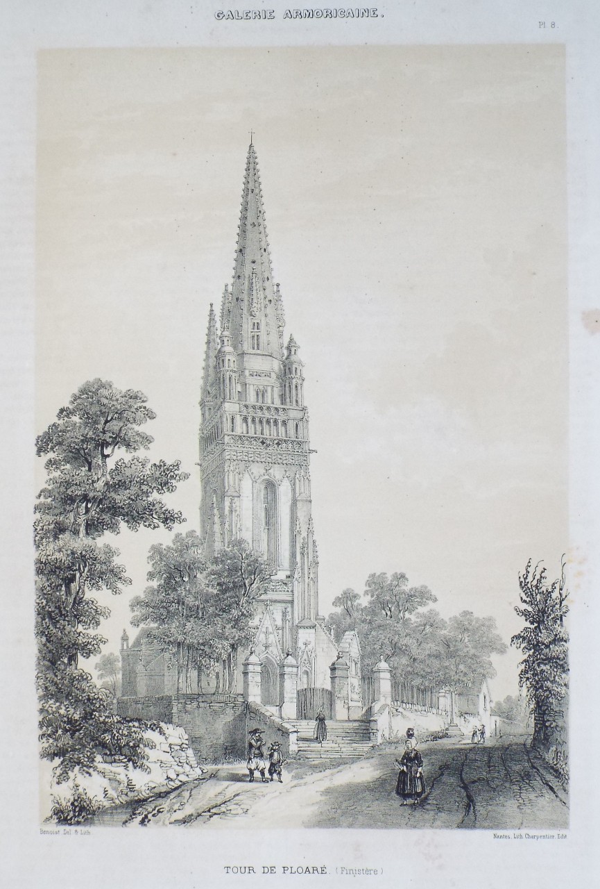 Lithograph - Galerie Armoricaine. Tour de Ploare. (Finistere) - Benoist