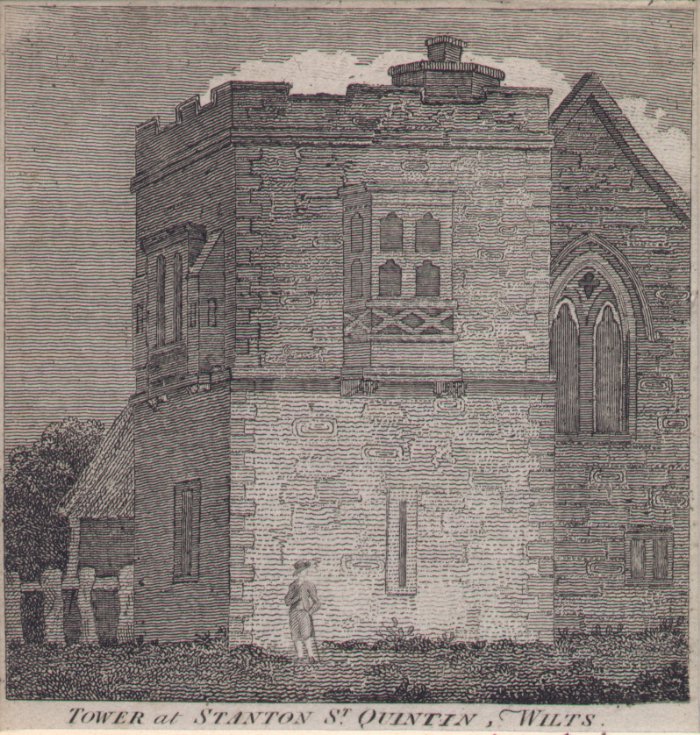 Print - Tower at Stanton St.Quintin, Wilts