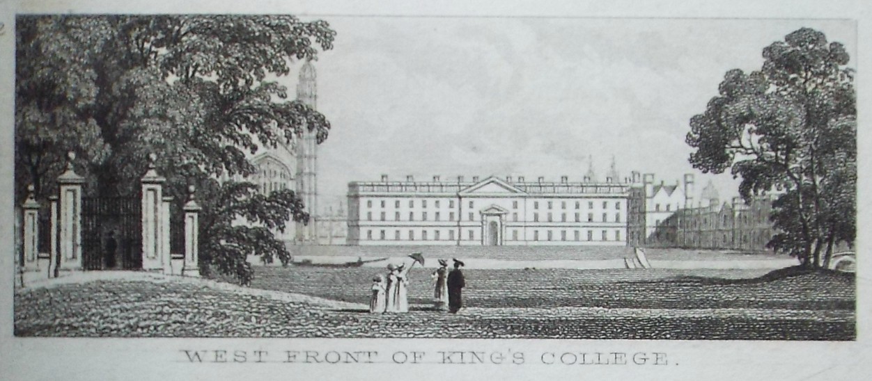 Print - West Front of King's College. - Rawle