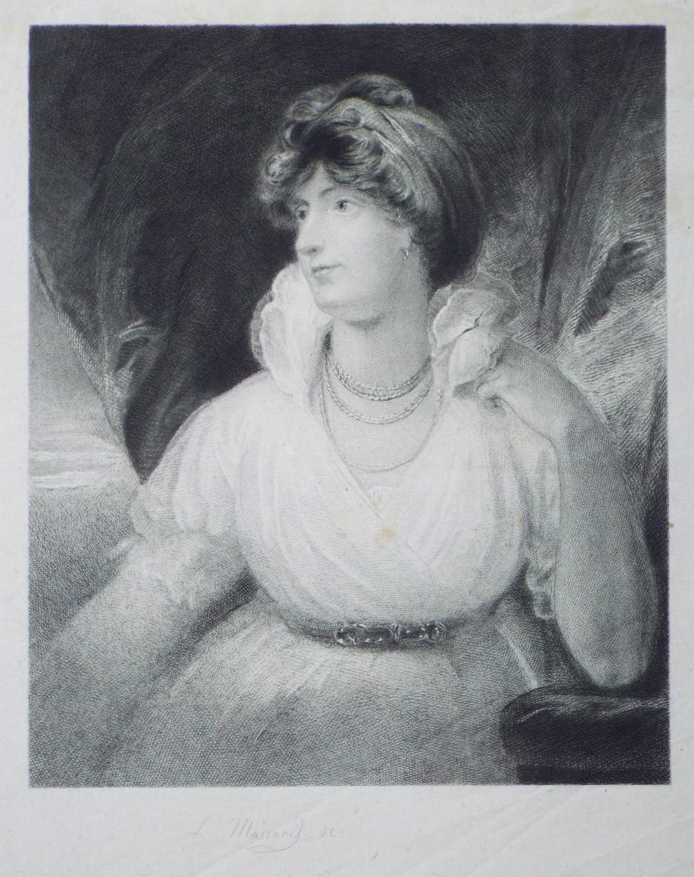 Etching - Caroline of Brunswick - Massard