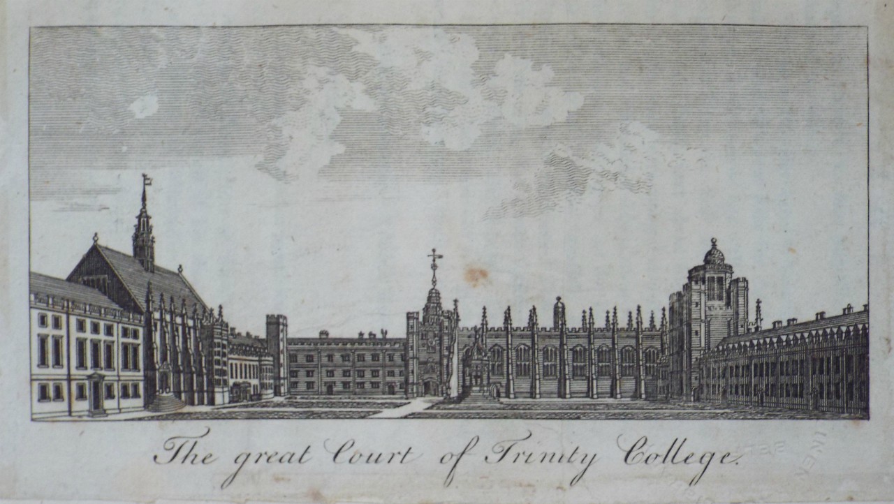 Print - The great Court of Trinity College.