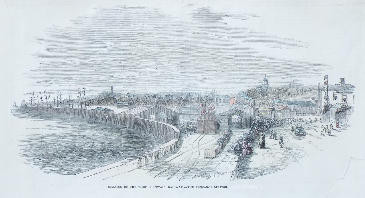 Wood - Opening of the West Cornwall Railway. - The Penzance Station.