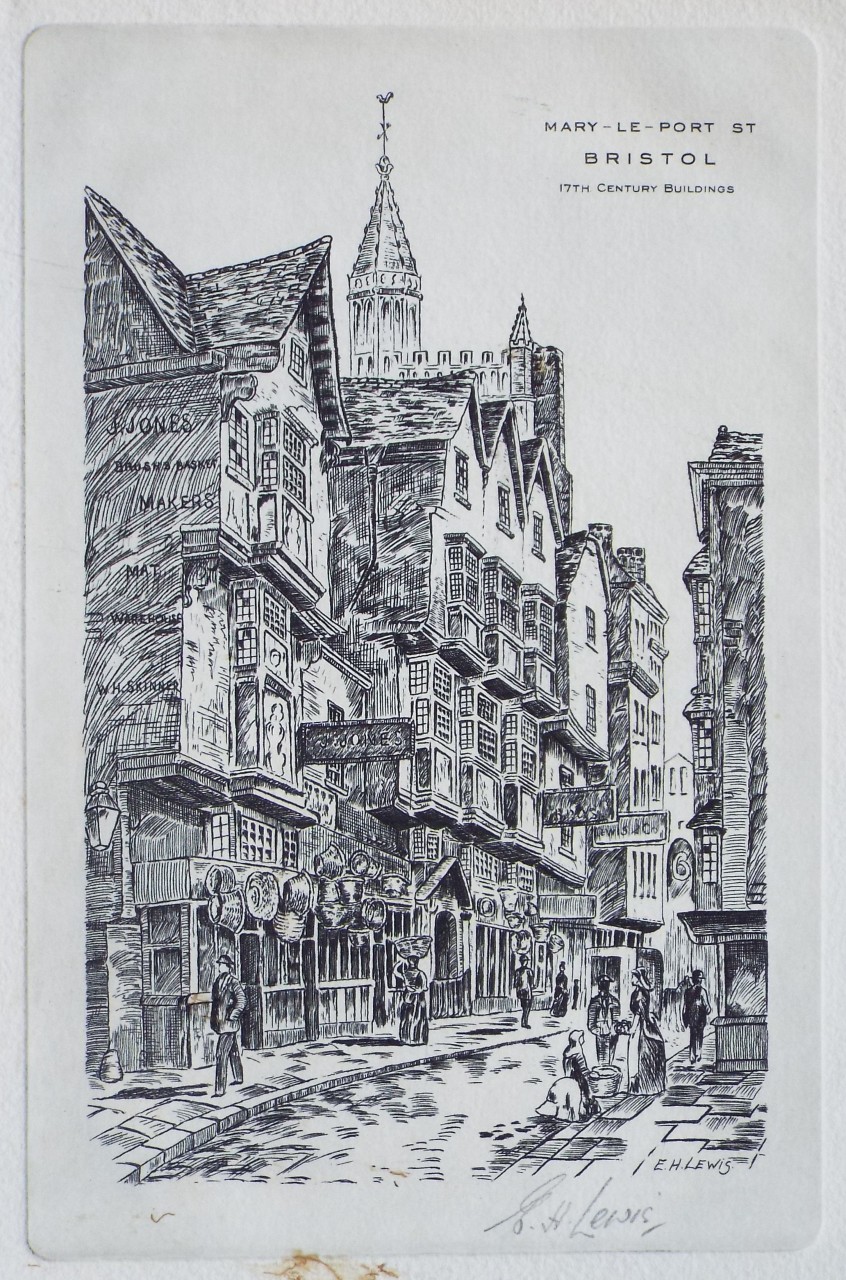 Etching - Mary-le-Port St Bristol - Lewis