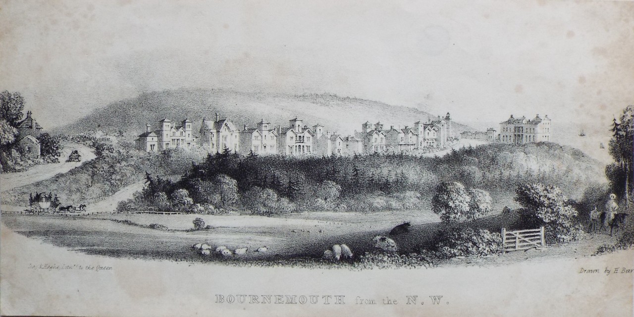 Lithograph - Bournemouth from the N. W.