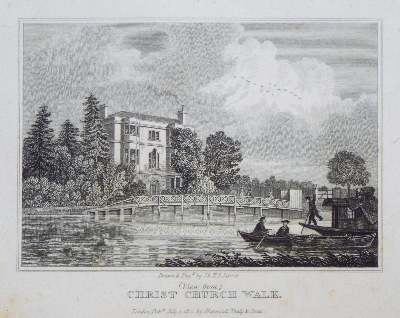 Print - (View from) Christ Church Walk - Storer