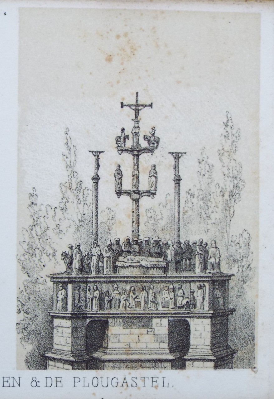 Lithograph - Calvaire de Plougastel.