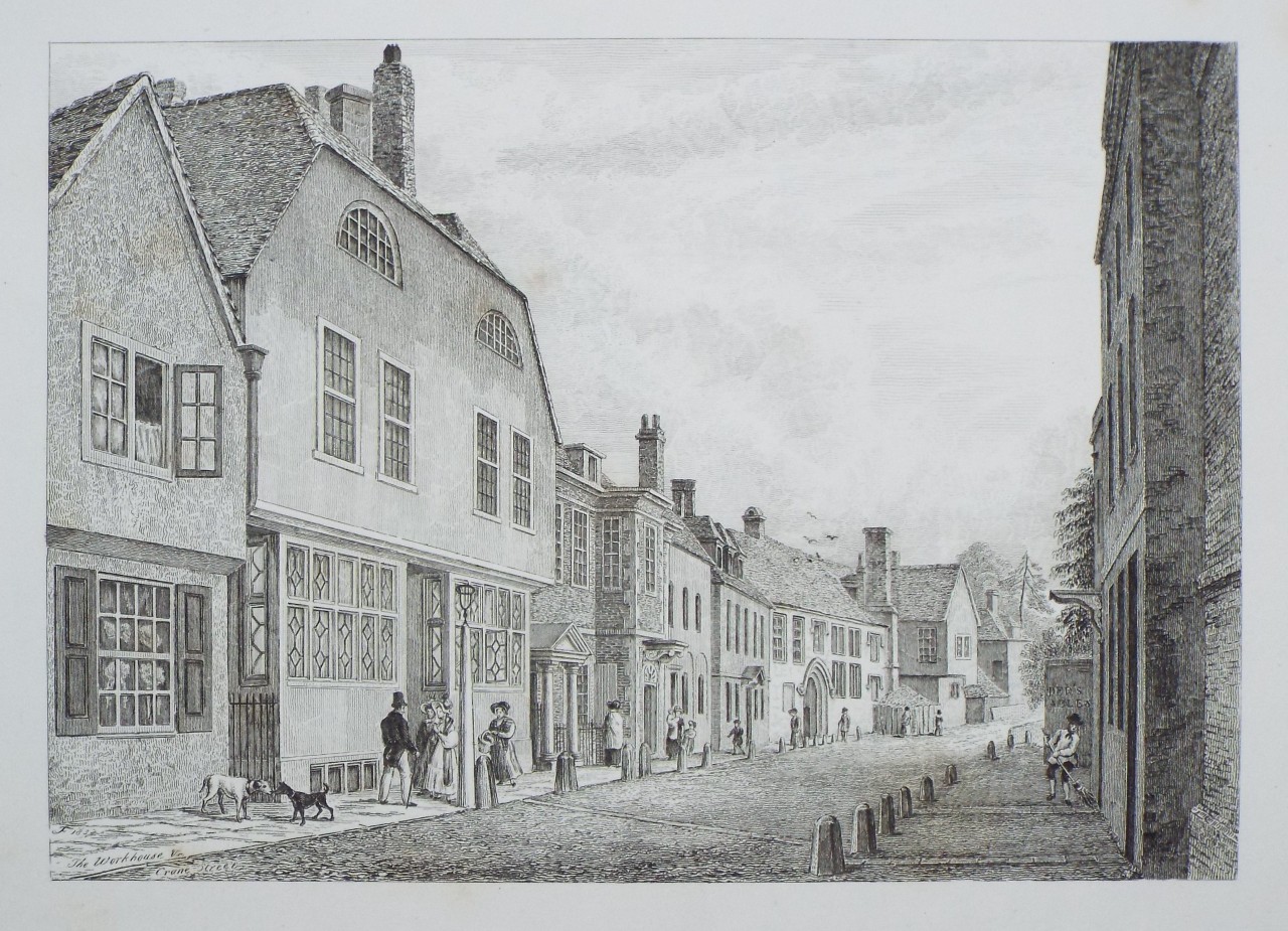 Print - The Work-House. A View of Crane Street