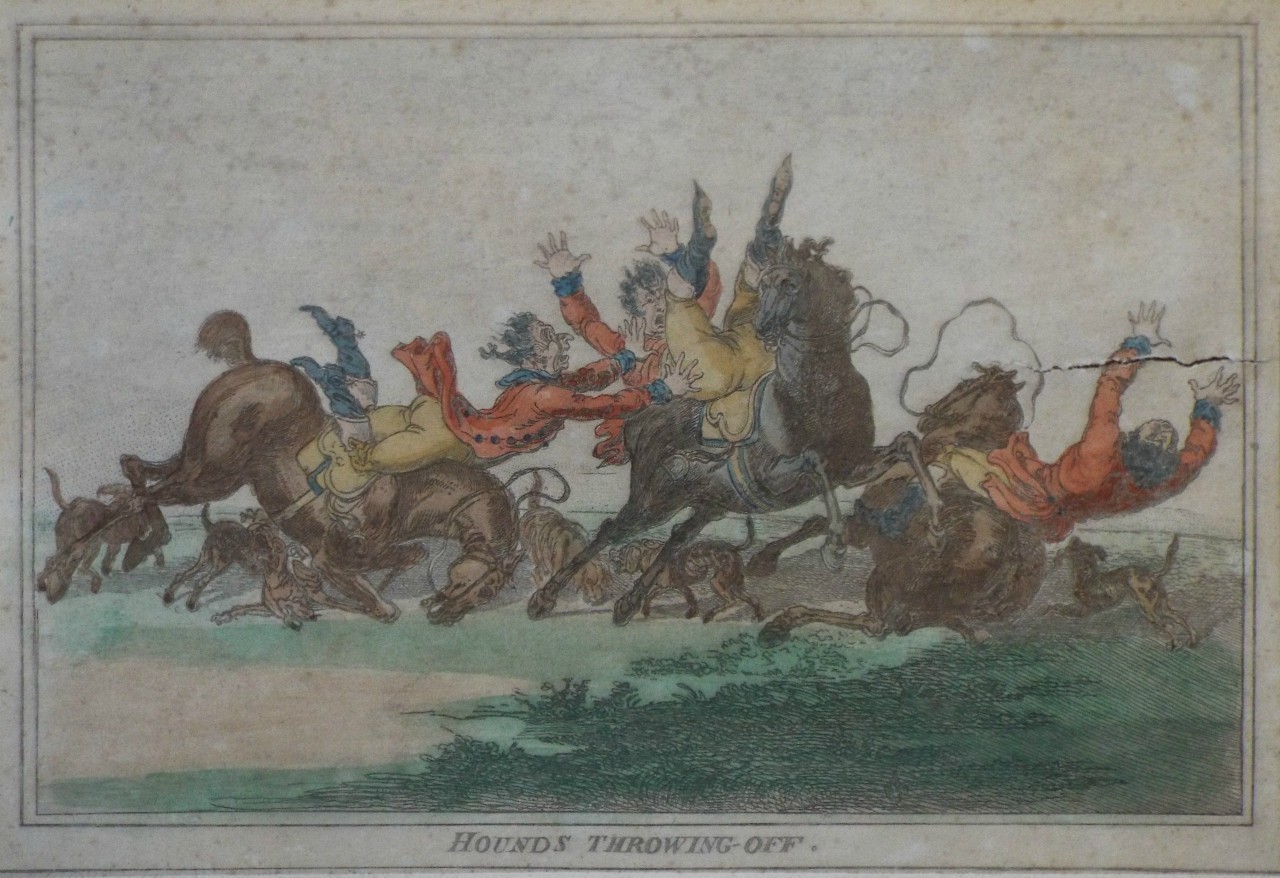 Etching - Hounds Throwing-off. - Gillray