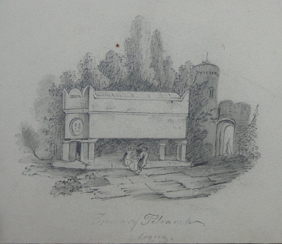 Pencil sketch - Tomb of Petrarch, Arqua