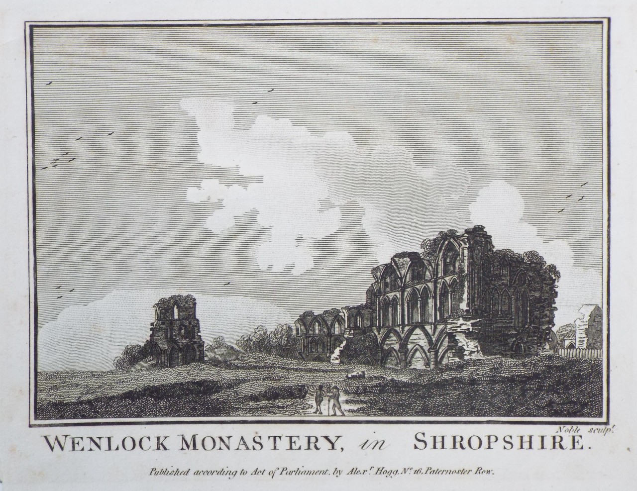 Print - Wenlock Monastery, in Shropshire. - 