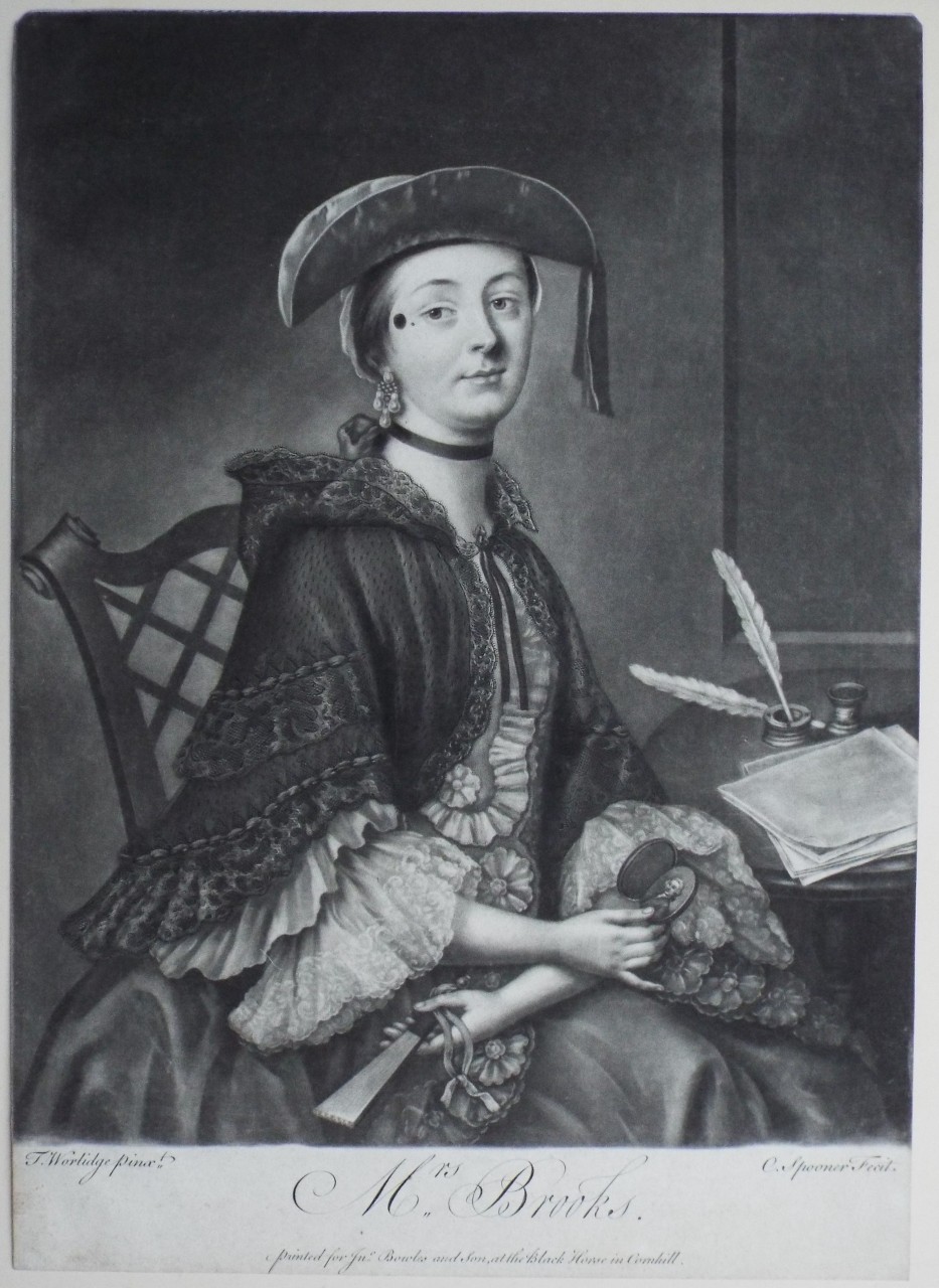Mezzotint - Mrs. Brooks. - Spooner