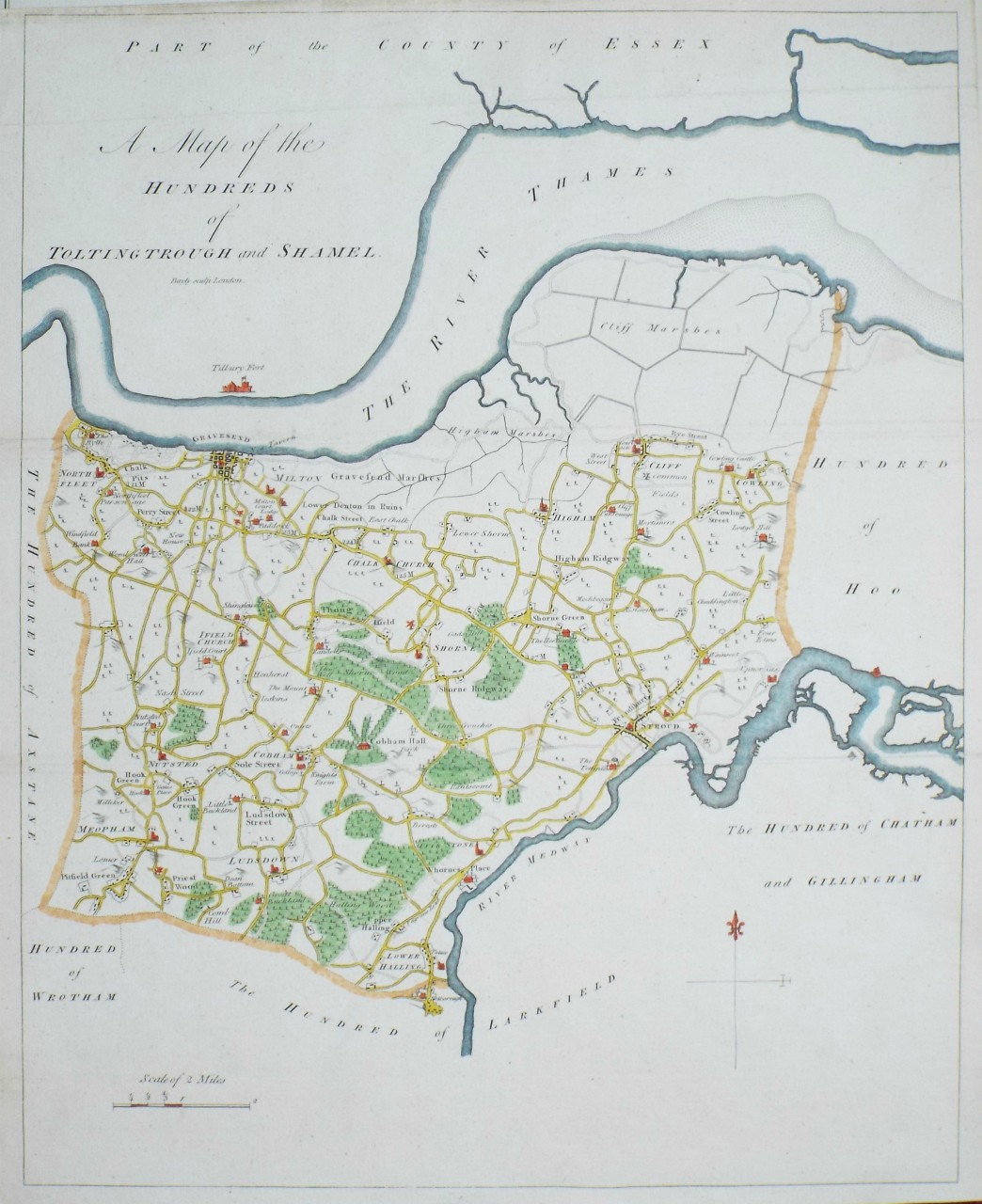 Map of Toltingtrough and Shamel