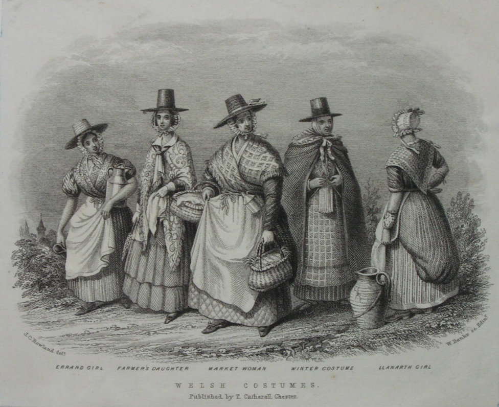 Steel Vignette - Welsh Costumes. - W.Banks