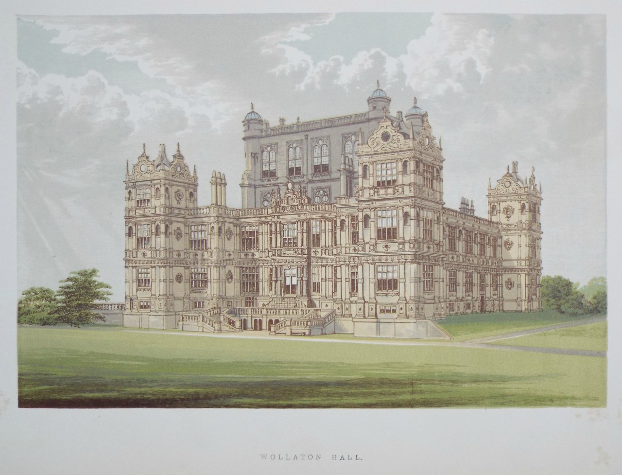 Chromo-lithograph - Wollaton Hall.