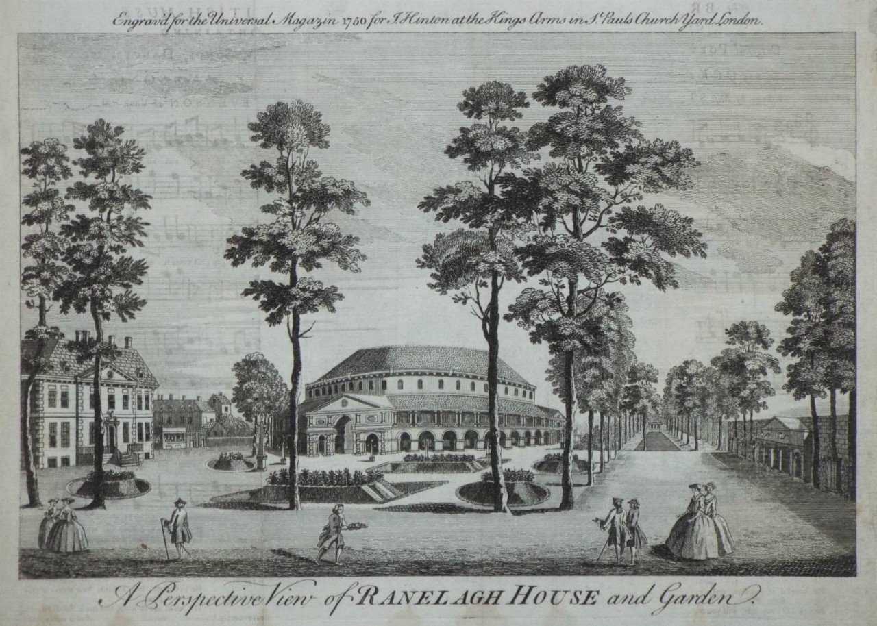 Print - A Perspective View of Ranelagh House and Garden.