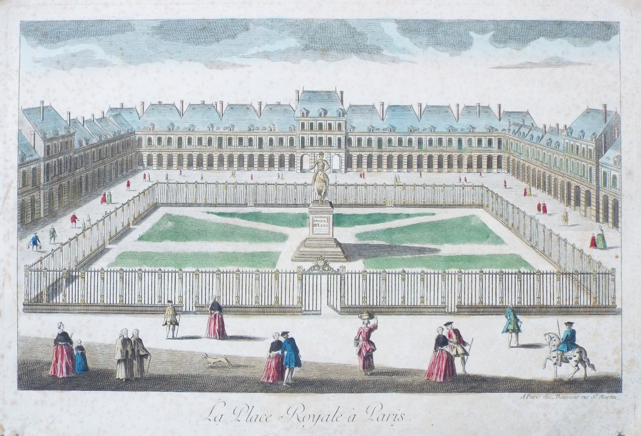 Print - Le Place Royale a Paris.