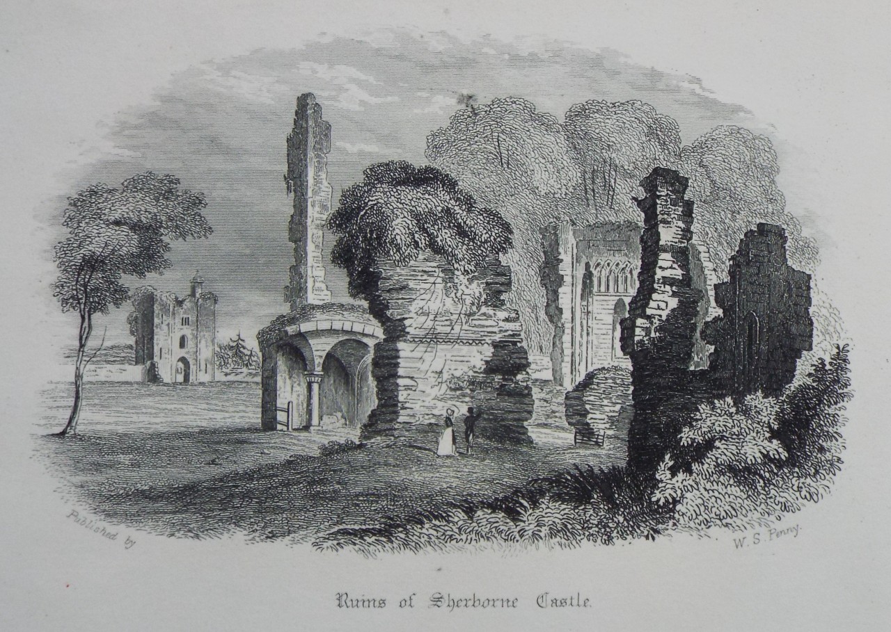 Steel Vignette - Ruins of Sherborne Castle. - Penny