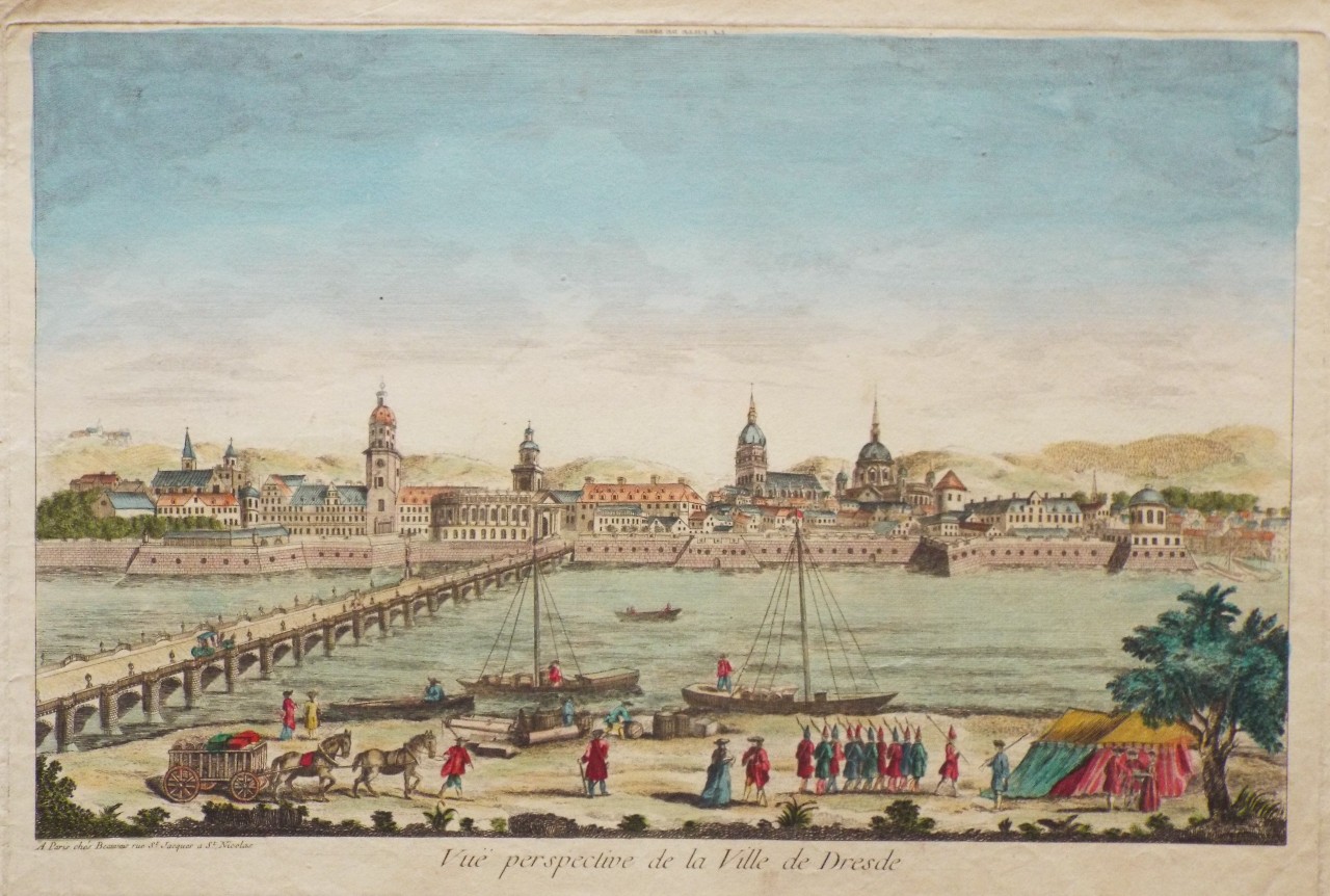 Print - Vue Perspective de la Ville de Dresde