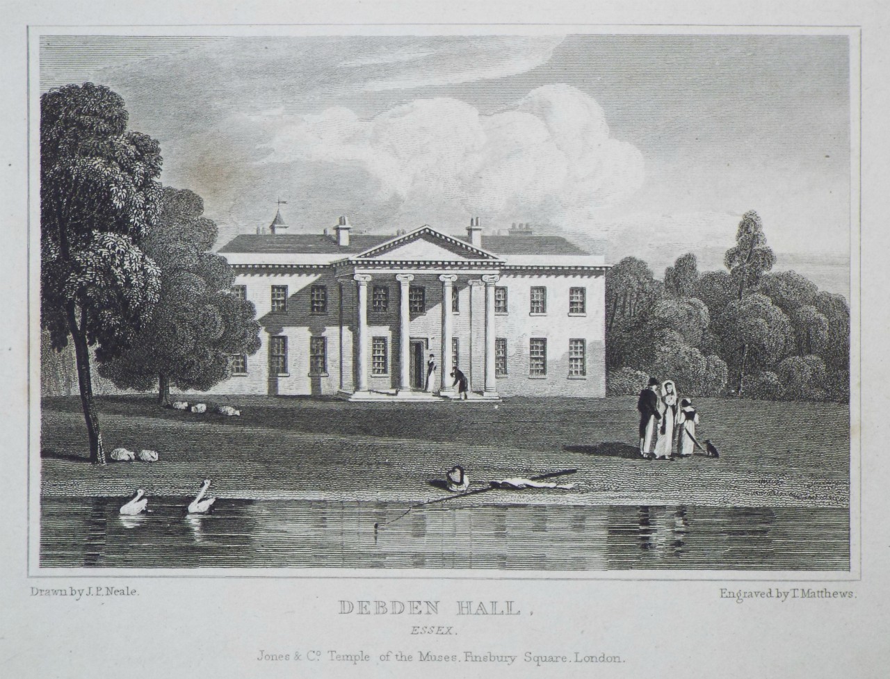 Print - Debden Hall, Essex. - Matthews