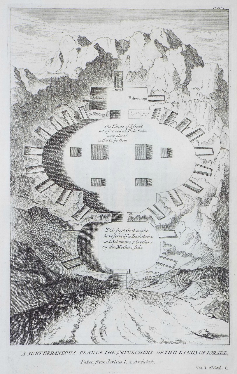 Print - A Subterraneous Plan of te Sepulchers of the Kings of Israel