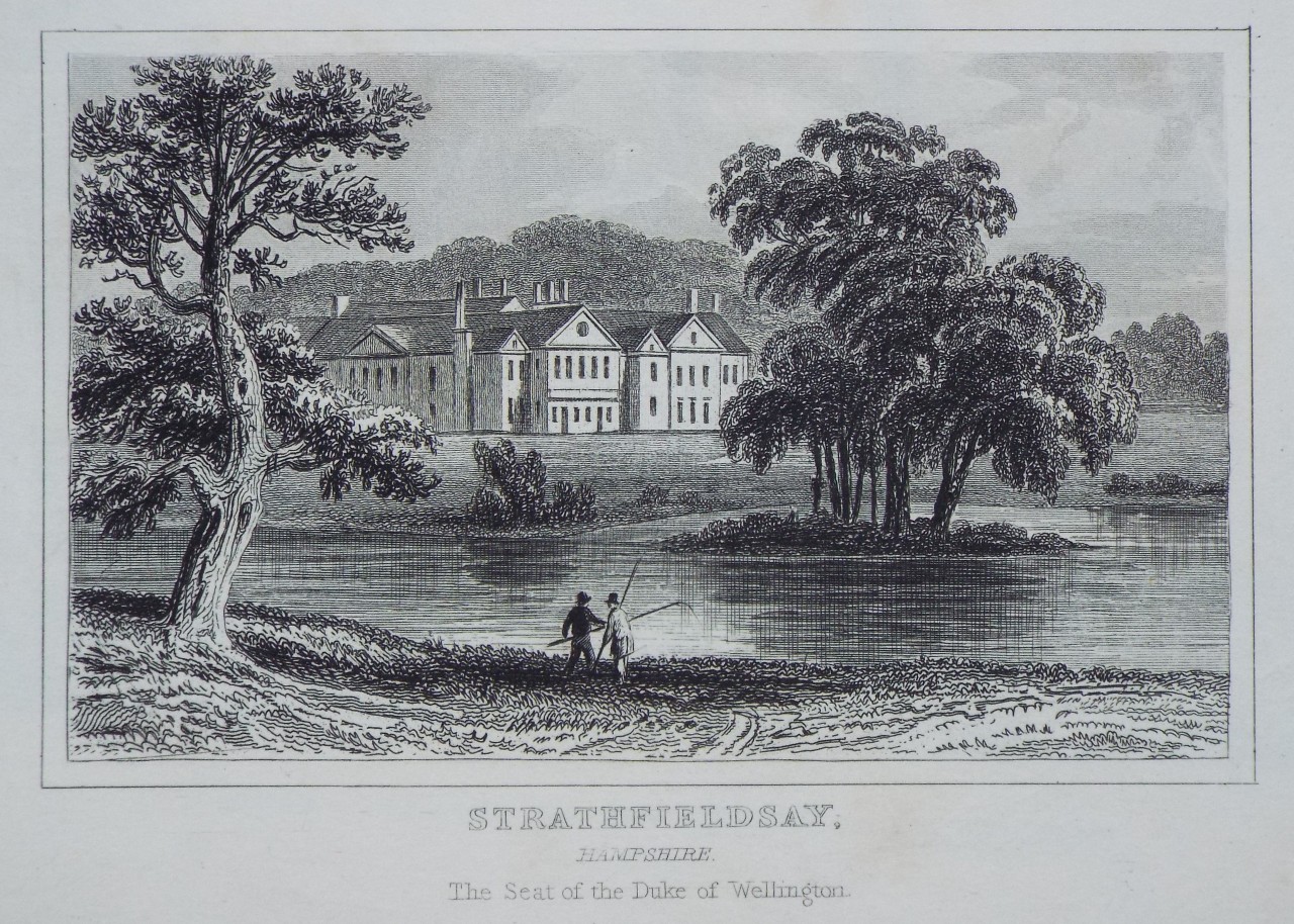 Print - Strathfieldsay, Hampshire. The Seat of the Duke of Wellington.