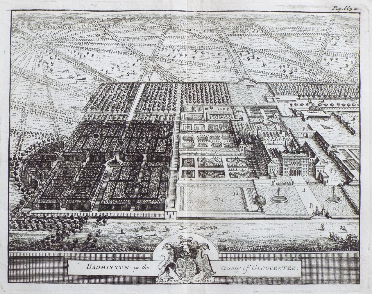 Print - Badminton in the County of Gloucester.