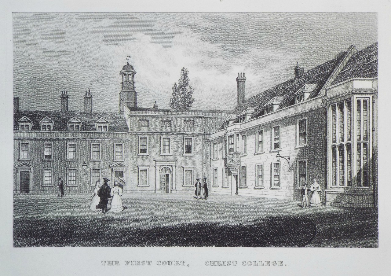 Print - The First Court, Christ College.