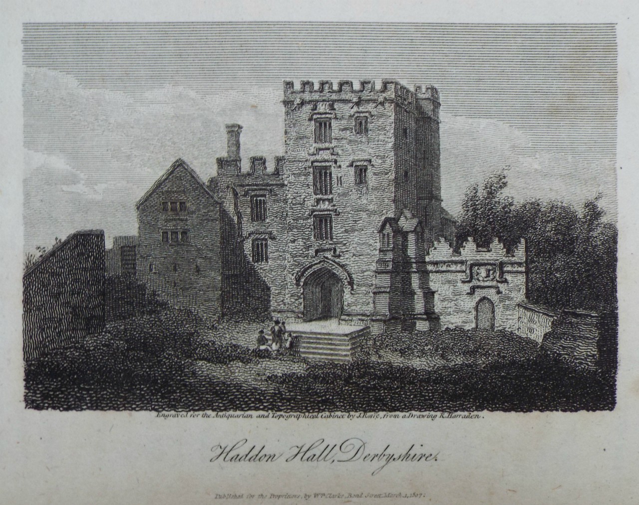 Print - Haddon Hall, Derbyshire. - Roffe